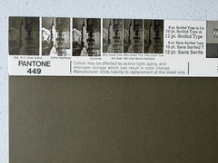 Pantone Vintage Poster [Gray, Yellow, Ocher] Uncoated Sheet by Leteraset
