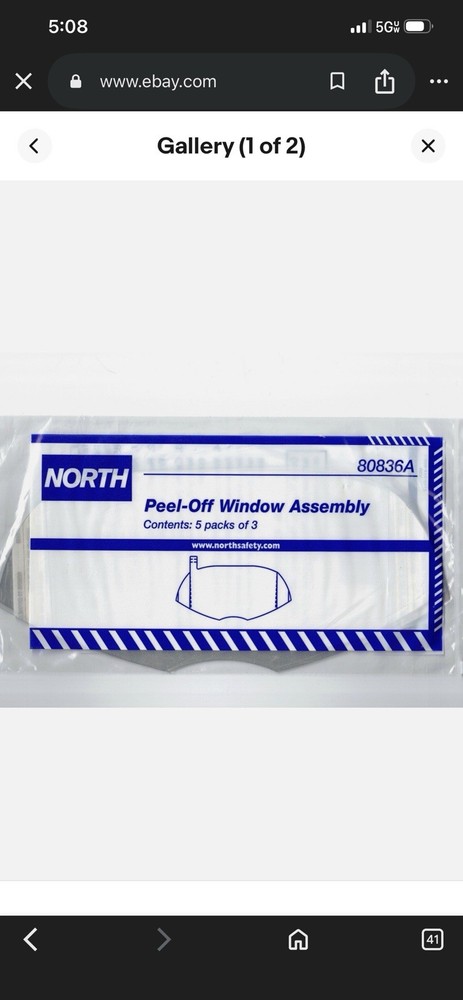 Honeywell North 80836A Peel-Away Lens Window For Full Face Piece (15 Per Pack)