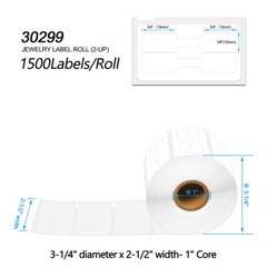 3Rolls 3/8”x3/4” Jewelry PriceTag Labels for Dymo LabelWriter 450 Turbo 30299
