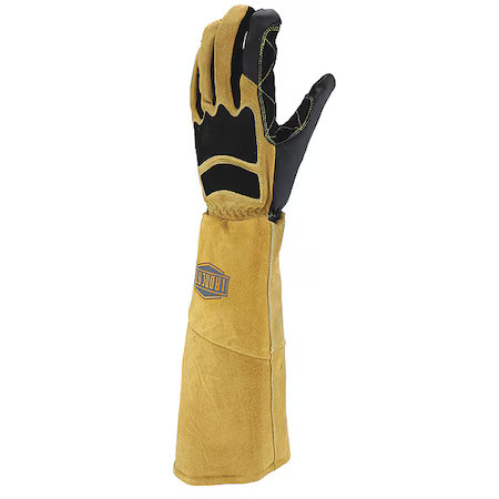 Ironcat 9070Lho/M Left Hand Only Welding Glove, Extended Cuff, Wing Thumb,