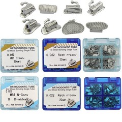 Orthodontic Buccal Tubes Dental 1st 2nd Molar Roth MBT 022 Mesh Non-Convertible