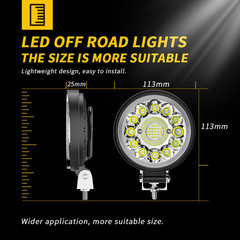 2PCS Round LED WORK LIGHTS Fit CAT Skid loader 259D3 236D3 262D 259D 272D2 XHP