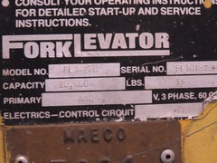 Forklevator Forklift Four Post Mechanical Service Lift 20000lbs 102×60″ 3Ph