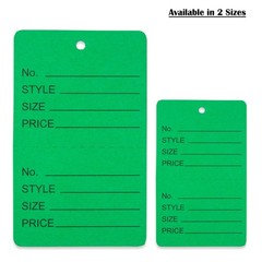 500 Qty Unstrung Colored Price/Receipt Tags w/Easy-Tear Stub