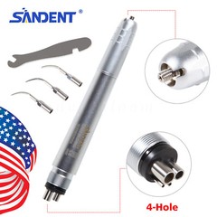 FDA Dental Piezo Air Ultrasonic Scaler 4-Hole Handpiece with 3 Scaler inserts US