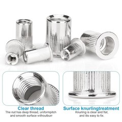 150~615X Stainless Steel Rivet Nut Kit Metric Rivnuts Nutsert Assorted M3-M8 Set