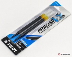 Pilot Precise V7 RT, 3 Pens With 4 Packs of Refills, Black Ink, 0.7mm Fine Point
