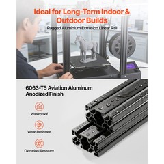Uimoso 2-10PCS 4080 Aluminum Extrusion 500-2000 mm T/V Slot Anodized Linear Rail