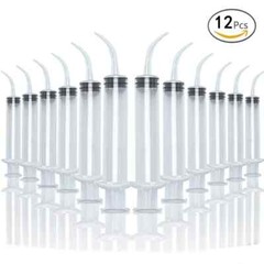 12-600 Syringes, GPS Dental Irrigation Syringes 12cc with Measurement Curved Tip