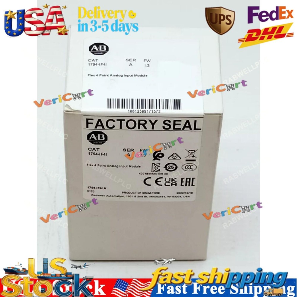 Allen Bradley 1794-IF4I Flex 4 Point Analog Input Module AB 179-IF4I US Free Tax