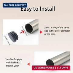 20Pcs 32mm(1-1/4Inch) Round Plastic Plug, Pipe Tubing End Cap, Black Furniture F
