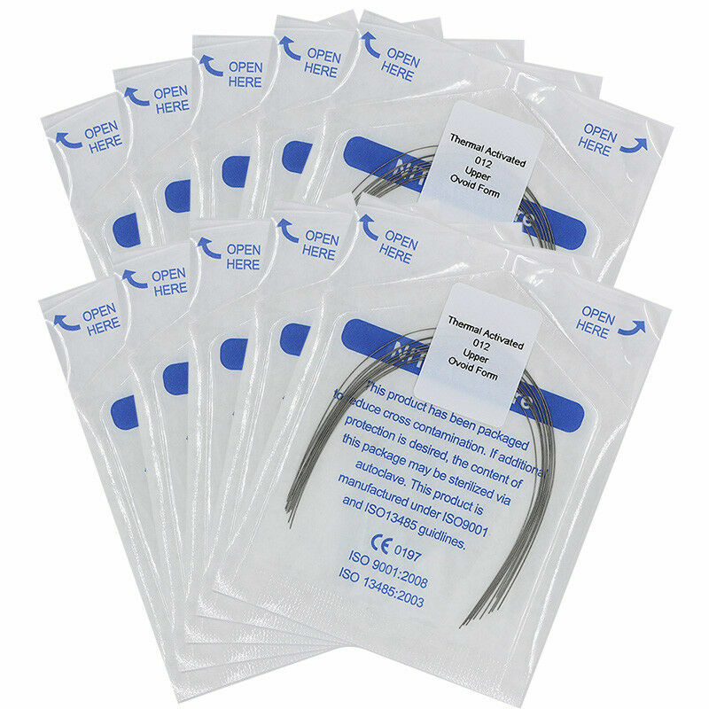 5 Packs Dental Thermal Activated Niti Round Orthodontic Arch wires 012 Upper