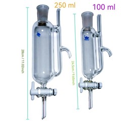 lab glass oil water separator separating funnel sparatory funnel telfon stopcock