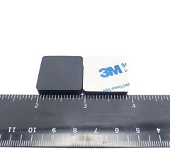 3/16″ Thick Stick on Rubber Feet 1″ Square Bumpers 3M Adhesive Back Pads 12 Pack