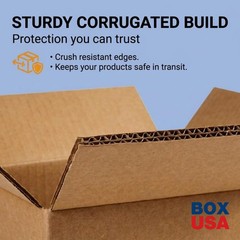 BOX USA Shipping Boxes Medium 12″L x 9″W x 4″H 12x9x4” Saver (25-Pack), Kraft