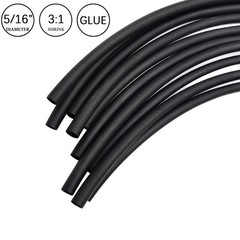 New 3:1 Heat Shrink Tube – 5/16″ Dual Wall Marine Adhesive Glue Lined Waterproof