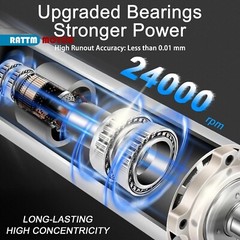 US SHIP】2.2KW 110V Air Cooled CNC Spindle Motor ER20 24000RPM 15A+80MM Mount