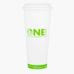 Karat Earth 24oz Eco-Friendly Paper Hot Cups – One Cup One Earth (90mm) – 500 ct