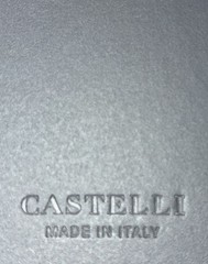 Castelli Made in Italy Slate Gray Lined Notebook Journal With Ribbon Placemark