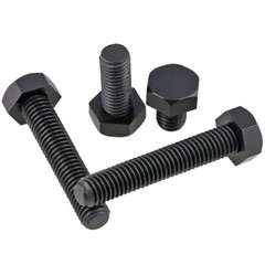 M12 – 1.75 Black Nylon Hex Head Bolts Full Thread Hex Cap Plastic Screws DIN 933