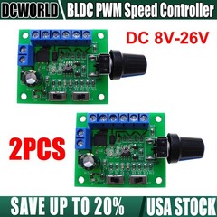 2PACK Brushless Motor DC PWM Speed Controller 8V-26V 20kHz Adjustable Duty Cycle