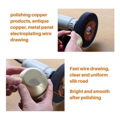 AmaCupid Nylon Fiber Brushed Buffing Wheels 6 Inch 5P Hardness. for Dark Grey