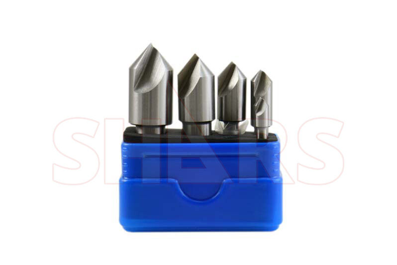 SHARS 90 Degree HSS Single Flute Countersink Set 5 Pcs NEW P}