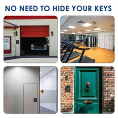 Lock Box, 4 Digits Combination Lockbox, Waterproof Outdoor Key Hider for Hous…