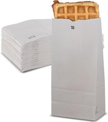 MT Products White Paper Bags – 10 lbs. Disposable Paper Lunch Bags – Pack of 500