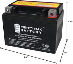 BS – 12 Volt 3 AH, 50 CCA, Rechargeable Maintenance Free SLA AGM Motorcycle B…