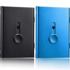 2 Pack Thumb Drive Business Card Holder Stainless Steel Slide Out Name Card Case