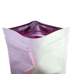 Bulk Clearance Case 6500 Flat Style Glossy White Foil Zip Bags 7.5x10cm 3x4in