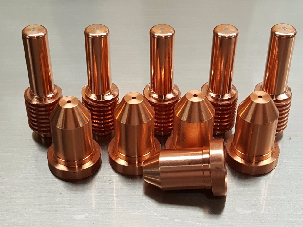 10pc x 192048 + 192056 – 55A Extended Nozzles Electrodes Miller© ICE- 40C/55C