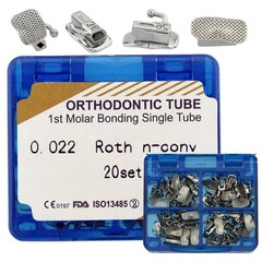 20 sets Tubos bucales de ortodoncia Buccal Tube Roth 022 1st Molar Bondable