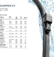 Hella OE Quality 14 Inch All Seasons Nano- Coated Rubber Cleantech Wiper Blade (