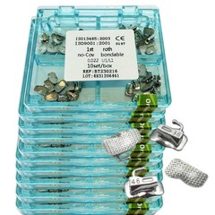 10Sets/box Dental Orthodontic Buccal Tubes 1st Molar Roth 0.022 Bondable Mesh