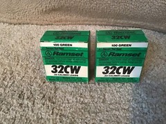2 RAMSET .22 CAL Power Level 3 32CW Box Of 100 Loads Green Tip Brand New NIB