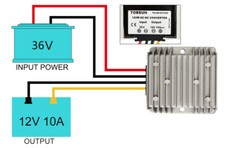 36V to 12V Voltage Reducer Regulator DC to DC Converter 10A 120W Waterproof