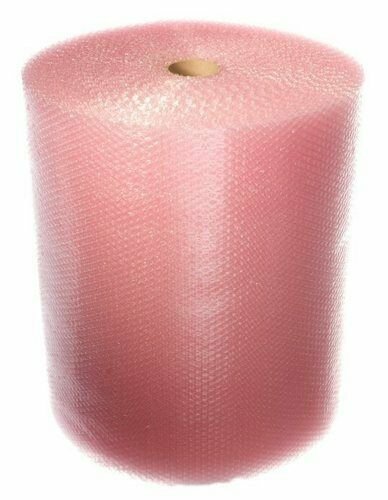 150′ x 24″ Roll 3/16″ (Sm) Pink Anti-Static Bubble Cushioning Wrap Free Shipping