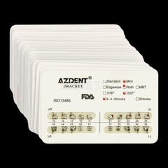 50X Dental Orthodontic Brackets Braces Mini Standard Roth MBT .018 .022 AZDENT