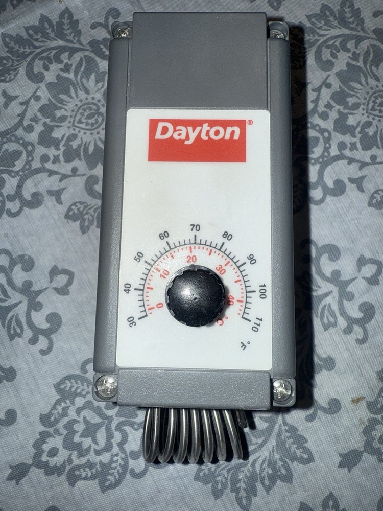Dayton 4Lz95 Line Volt Mechanical Tstat, Open/Close On Rise, 30 Degrees To 110