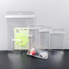 100/200 Clear Waterproof Polypropylene Plastic Zip Seal Bags for Jewelry Storage