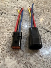 10 AWG Black Deutsch DTP 4 Pin waterproof connector Yellow Red Blue Black