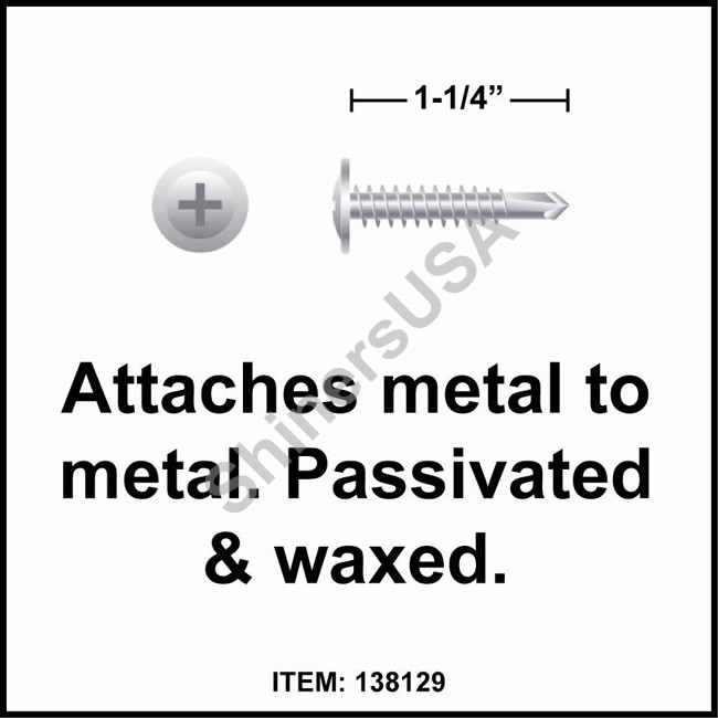 (3000) 410 Stainless Screw 8-18 x 1-1/4 TEK 2 Phillips Modified Truss #138129