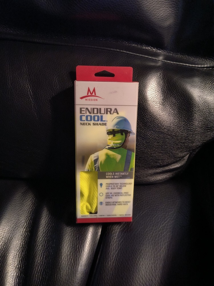 Mission EnduraCool Neck Shade for Hard Hats Hi Visibility Safety Yellow