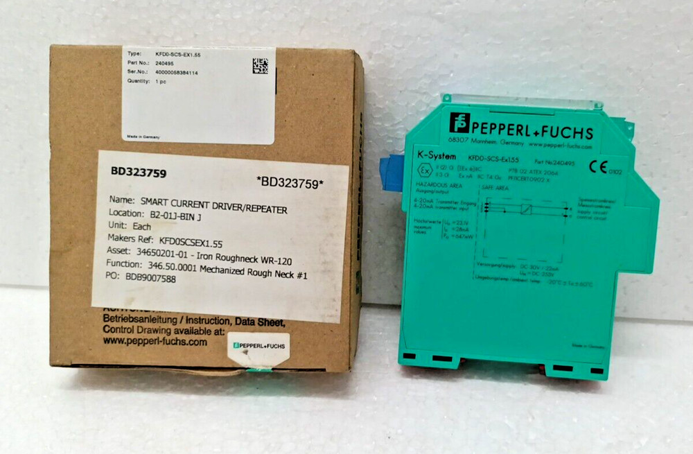 Pepperl KFD0-SCS-Ex1.55 Part No. 240495 Smart Current Driver/ Repeater