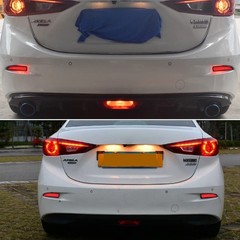 Smoked Lens LED Rear Bumper Reflector Lights Compatible with Mazda 3 5 6, 201…