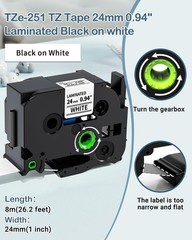 0.94″ Label Tape 24mm Compatible with Brother P-Touch TZ TZe 151 251 451 551 651