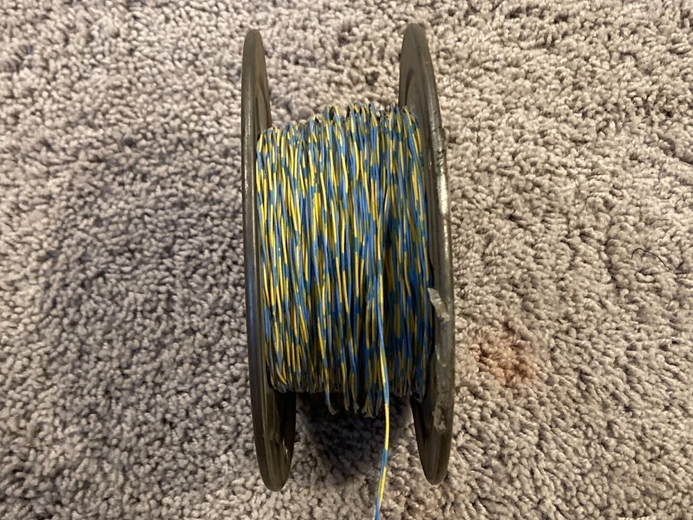 Partial Spool 750ft 24 AWG Type 649 PVC Connect Wire Blu/Yel-Yel/Blu