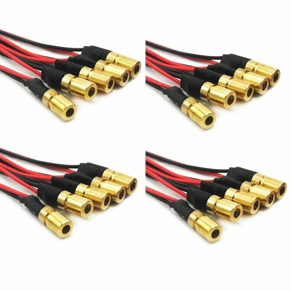 20pcs Red 650nm 5mW Focusable Dot Laser Diode Module 3V 6x10mm Brass